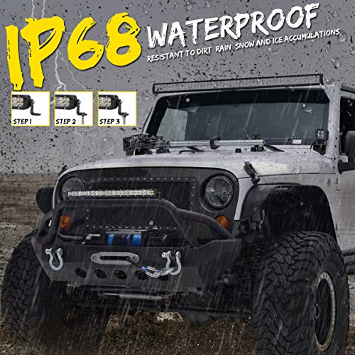 LED Light Bar 20 Inch, Swatow Industries 180W OSRAM Spot Flood Combo Slim Off Road Light Bar Dual Row Fog lights Bumper Lights Work Lights LED Driving Lights for Truck SUV UTV ATV Boat - 2 Yr Warranty - Thumbnail 5