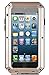 iPhone SE/5S/5 Case, Extreme Hard Military Heavy Aluminum Metal Armor Tank Gorilla Glass Shockproof Rainproof Water Resistant Weatherproof Port Protection Cover Case for iPhone SE/5S/5(Gold)