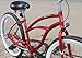 Firmstrong Urban Lady Three Speed Beach Cruiser Bicycle, 26-Inch, Red