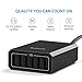 Desktop Charger- Lumsing 60W 6-port Desktop USB Charger + 5 Micro USB to USB Cables for Samsung Galaxy, Nexus, HTC, Smartphones and Tablets (Black)