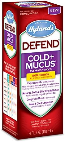 Amazon Com Hyland S Cold And Cough Mucus Relief Decongestant Defend By Homeopathic Cold Plus Mucus Fluid Ounce Red 4 Fl Oz Beauty