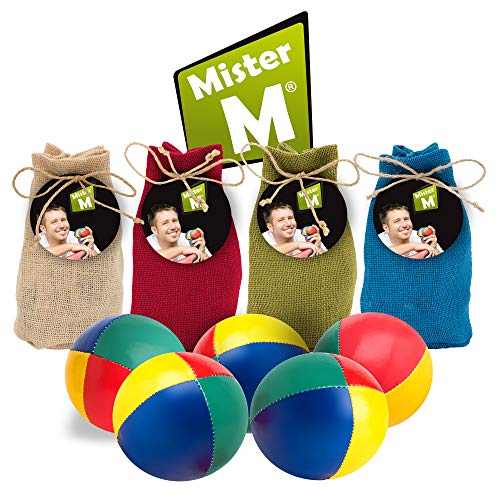 Mister M âœ“ 5 Juggling Balls âœ“ Plus an Online Video âœ“ in a Burlap Bag âœ“ â€œThe Ultimate Juggling Set