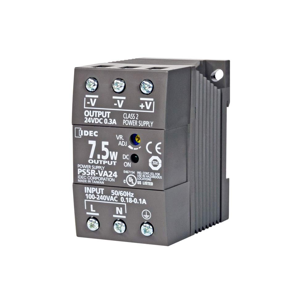 IdecPS5R-VA24 24 VDC, 7.5 WATT, DIN Rail Mount, Power Supply
