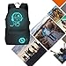 Pawsky Anime Luminous Backpack, Casual Daypack Laptop Backpack with USB Charging Port and Lock Fits 15.4 Inch Laptop
