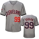 YIMCANLI Men's Ricky Vaughn Movie Jersey #99 Stitched 90s Hip Hop Baseball Jerseys Shirts White Navy Gray