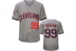 YIMCANLI Men's Ricky Vaughn Movie Jersey #99 Stitched 90s Hip Hop Baseball Jerseys Shirts White Navy Gray