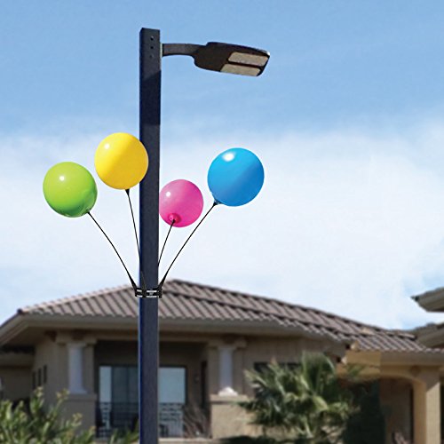 Balloon BobberWeatherproof Reusable Seamed Balloon 4-Pack Light Pole Kit - Helium Free Plastic Outdoor Balloons