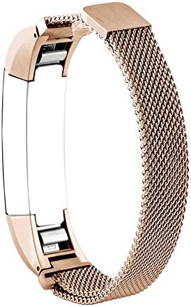 Blesihu Metal Watch Band For Fitbit Atla,Milanese Magnetic Loop Stainless Steel Band For Fitbit Alta Smart Watch Small Rose Gold