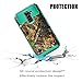 LG K7 Case, LG Tribute 5 Case,JDBRUIAN Forest Camouflage Pattern Design Premium Heavy Duty Defender Dual Layer Protector Hybrid Phone Cover Case for LG K7 & LG Tribute 5 (Teal)