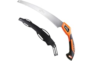 GOCHIFIX 13.8 Inch Hand Pruning Saws for Tree Cutting Curved Blade Saw with SK-5 Steel Hard Teeth