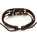 WILD-WIND (TM Christmas Vintage Cross Pendant Braided Multi Strand Leather Wrap Bracelet