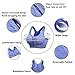 NINE BULL Women Seamless Wireless Activewear High Impact Support Sport Bras for Gym and Yoga Blue X-Large