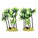 M2cbridge Plastic Coco Tree Aquarium Coconut Plants Palm Tree for Fish Tank Aquarium Decor （2pcs）