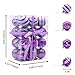 Yoland Shatterproof Christmas Balls Colored Painting ChristmasTrees Pendant Ornaments in Gift Boxes with Ribbon for Garden, Party, Indoor and Outdoor Décor Pack of 24ct (60mm / 2.36＂, Purple)
