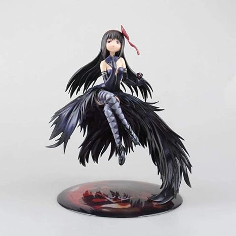 Amazon Co Jp 魔法少女まどか マギカの翼の悪魔版暁美ほむら黒ロングストレート魔法少女デコレーション像のアニメ Smszg ホーム キッチン