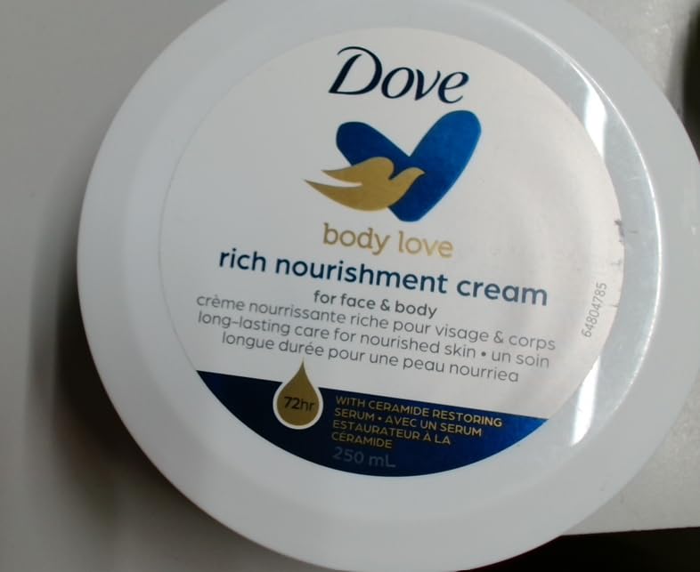 Dove Cream Rich Nourishing Body Cream 250ml – Deep Moisturising Body Cream for Soft & Smooth Skin
