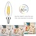 Albrillo E12 LED Candelabra Bulb 4W, 40 Watt Ceiling Fan Light Bulbs Equivalent, 2700K Warm White, Torpedo Shape, 6 Pack