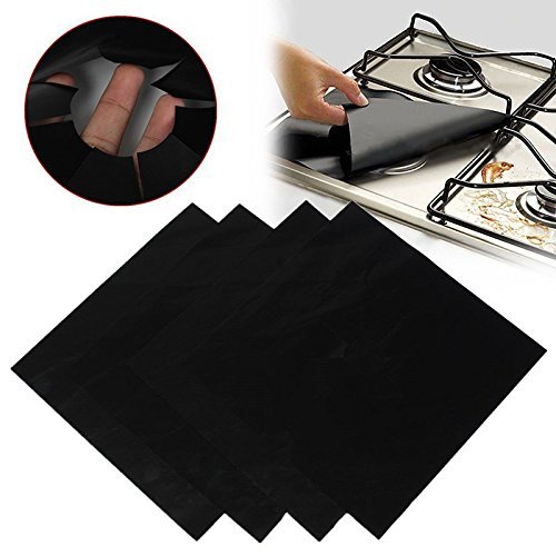 Gas Stove Burner Covers Liners Stove Top Covers for Gas Burners - 0.2 mm Gas Stove Range Pilot Protector Double Thickness, Reusable, Non-Stick, Easy to Clean Oven Liners 10.6” x 10.6”(8Pack) - Thumbnail 4