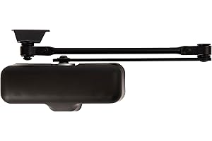 BRINKS Light Duty Residential Hold Open Door Closer, ADA, Matte Black (Matte Black)