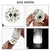 Accmor 6 PCS Wine Bottle Lights, 6 LEDs Sticker Coaster Discs Lights for Wine Liquor Bottle Clear Glass Decoration for Halloween Party, Wedding, Bar, Christmas(UL Certified, Cool White)