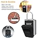 MOFUT Key Lock Box with 4-Digit Combination, Wall Mounted Weatherproof Resettable Portable Lock Box, Ideal for Homes, Hotels, Schools and Businesses