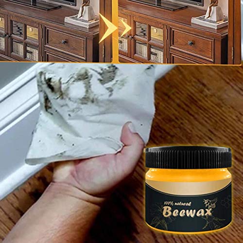 Home Traditional Beeswax Polish for Wood & Furniture Natural Beewax Wood Wax Preservative Conditioner Protectant Home Cleaning (1PC)