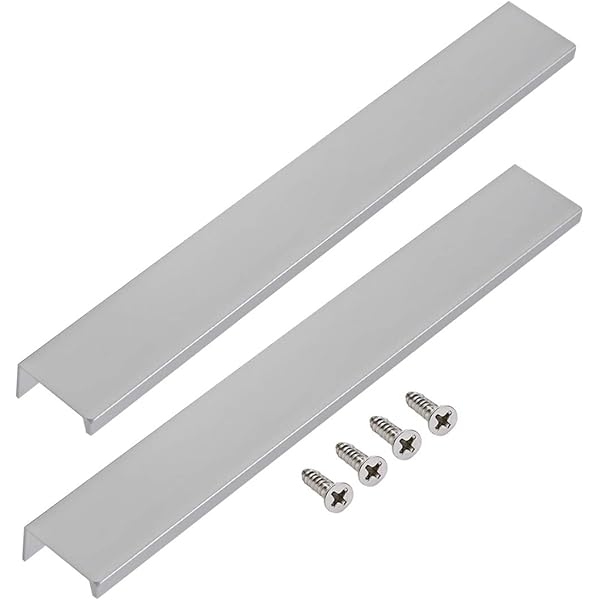Lictop 80mm 3 15 Silver Aluminium Cabinet Hardware Concealed Hidden Finger Pull Handles Kitchen Door Pulls 2pcs Amazon Sg Home Improvement