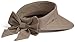 Scala Women's Deluxe Big Brim Cotton Visor with Bow, Olive, One Size