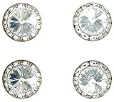 Horse jewelry magnetic contestant show number pins crystal Swarovski crystal set of 4