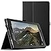 Poetic SlimFolio case for All-New Amazon Fire HD 8 Tablet (7th and 8th Generation, 2017 and 2018 Release) - Slim Leather Stand Folio Smart Cover Case with Auto Wake/Sleep - Black
