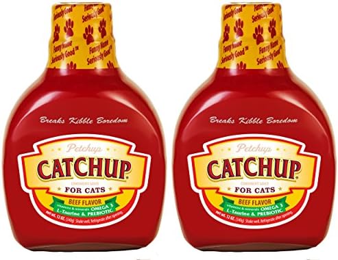 Petchup Catchup Nutritional Dry Cat Food Gravy. Holistic Cat Food Topper for an Amazing Cat Food Treat! - BRAND NEW FORMULA - Low Calorie, Grain-Free &amp; Gluten-Free - 2, 12 oz. bottles, Salmon Flavor