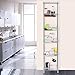 LANGRIA 6-Tier Wire Shelving Unit with Baskets, Storage Organization Utility Rack for Home Kitchen Living Room Bedroom Bathroom Laundry Office, 198 lbs Capacity, Silver