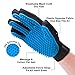 Pet Grooming Glove, Pet Ninja Glove, Amazingly cat glove, Gentle Deshedding Brush Glove - Efficient Pet Hair Remover Mitt - Enhanced Five Finger Design - Perfect for Dog & Cat - 1 Pair (Sky Blue)