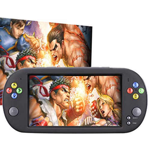 Basde Handheld Game Console Kids Adults, New X16 Large Screen 7inch HD Handheld Arcade Game Nostalgic Contra Game Console Home Travel Portable Gaming System Childrens Tiny Toys