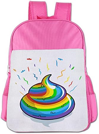 XianNonG Rainbow Unicorn Poop Children's Large Capacity School Bags Pink