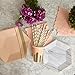 Pretty Peach Gold and Marble 69 Pcs Setting for 8 Deluxe Plates Napkins Cups Birthday Party Supply Wedding Bridal Shower Tableware Sets