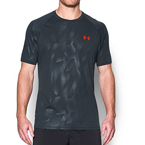 Under armour men s tech patterned t-shirt, stealth gray…