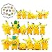 Pikachu Cake Topper Figures | 18PCS Cupcake Toys | Bonus Sticker Card Included MadeinUSA