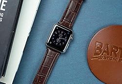BARTON WATCH BANDS - Coffee Brown & Black Hardware
