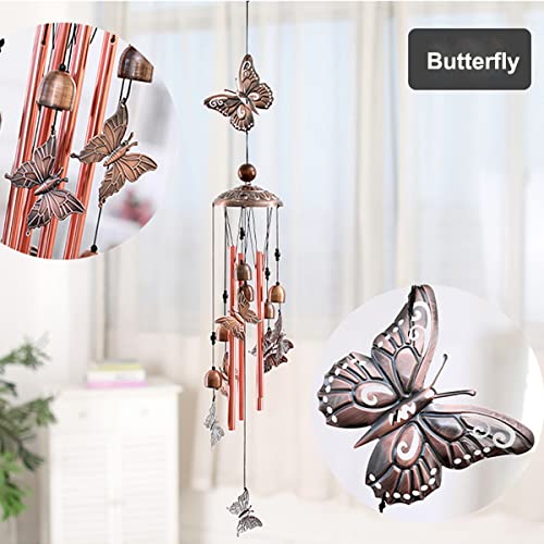 Wind Chimes Outdoor, Butterfly Wind Chimes for Outside, Sympathy Wind Chimes for Loss of Loved One, Memorial Wind Chimes with Hook Sympathy Gift for Home Outdoor Decor