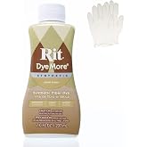 Rit DyeMore 7 Oz. Synthetic Liquid Fiber Dye Single Pack with Plastic Gloves for Clothing, D&eacute;cor, and Crafts &ndash; Sandstone