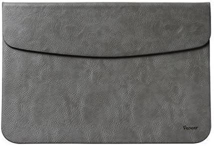 Fencer Arthur Leather Sleeve Protective Case for MacBook Air 13.3-inch with Magnetic Closure Ultra-slim(Gray)
