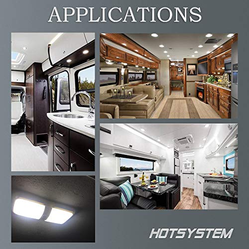 HOTSYSTEM 1156 1141 LED Light Bulbs DC12V 7506 P21W BA15S 18-5050SMD Car RV SUV Camper Trailer Trunk Interior Reversing Backup Tail Turn Signal Corner Parking Side Marker Lights(Pack of 10,White)