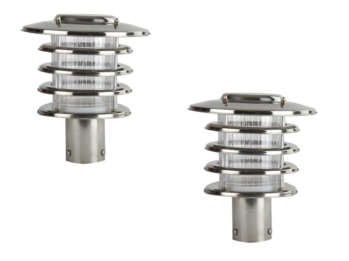 Generic Aluminium Smart Outdoor Gate Light (Silver) - Pack of 2