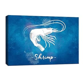 Abstract Shrimp Painting Artwork for Framed
