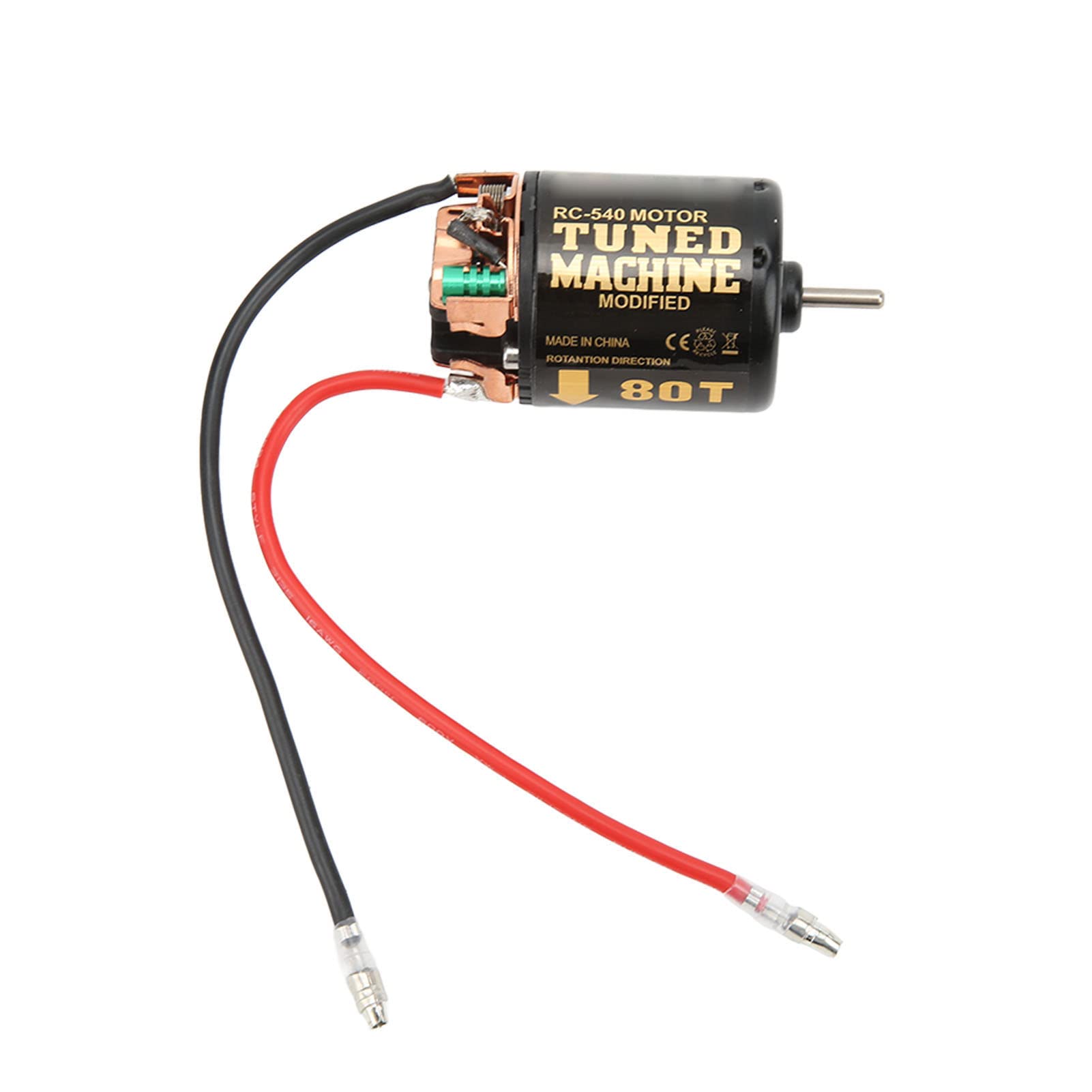 RC 540 Brushed Motor, 80T Speed 7.2 to 7.4V High Torque Low Noise RC 030 Water Proof Motor forAXIALSCX10 90046 1/10 Remote Control Car Upgrade Parts Accessories