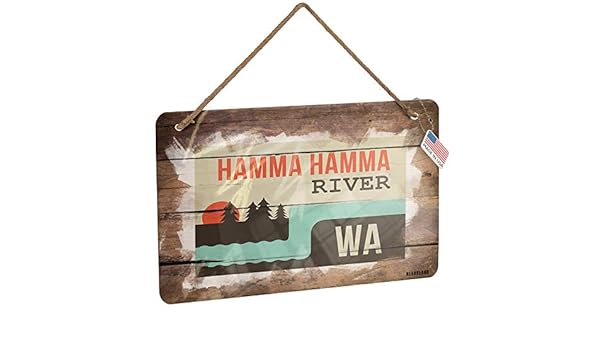 Amazon Com Neonblond Metal Sign Usa Rivers Hamma Hamma River