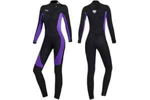 SKYONE Wet Suits for Women Men Full Body 3MM Neoprene Wetsuit Diving Suit in Cold Water, Long Sleeves Front Zip Scuba Wetsuits One Piece Thermal Swimsuit for Surfing Snorkeling Kayaking Swimming Canoeing