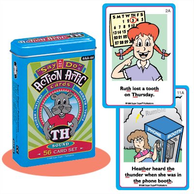 Super Duper Publications Say and Do TH Action Articulation Fun Deck Flash Cards Educational Learning Resource for Children