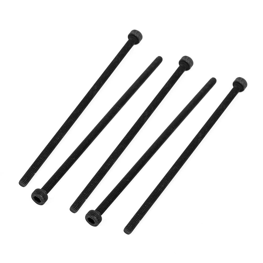 TOP-VIGOR 5Pcs Hexagon Socket Head Cap Screws, M3 x 80mm 12.9 Alloy Steel Replacement Machine Fastener Screws, Fully Thread for Bicycle Motorcycle Repair, Professionals Landlords Repairmen, Black — image 1